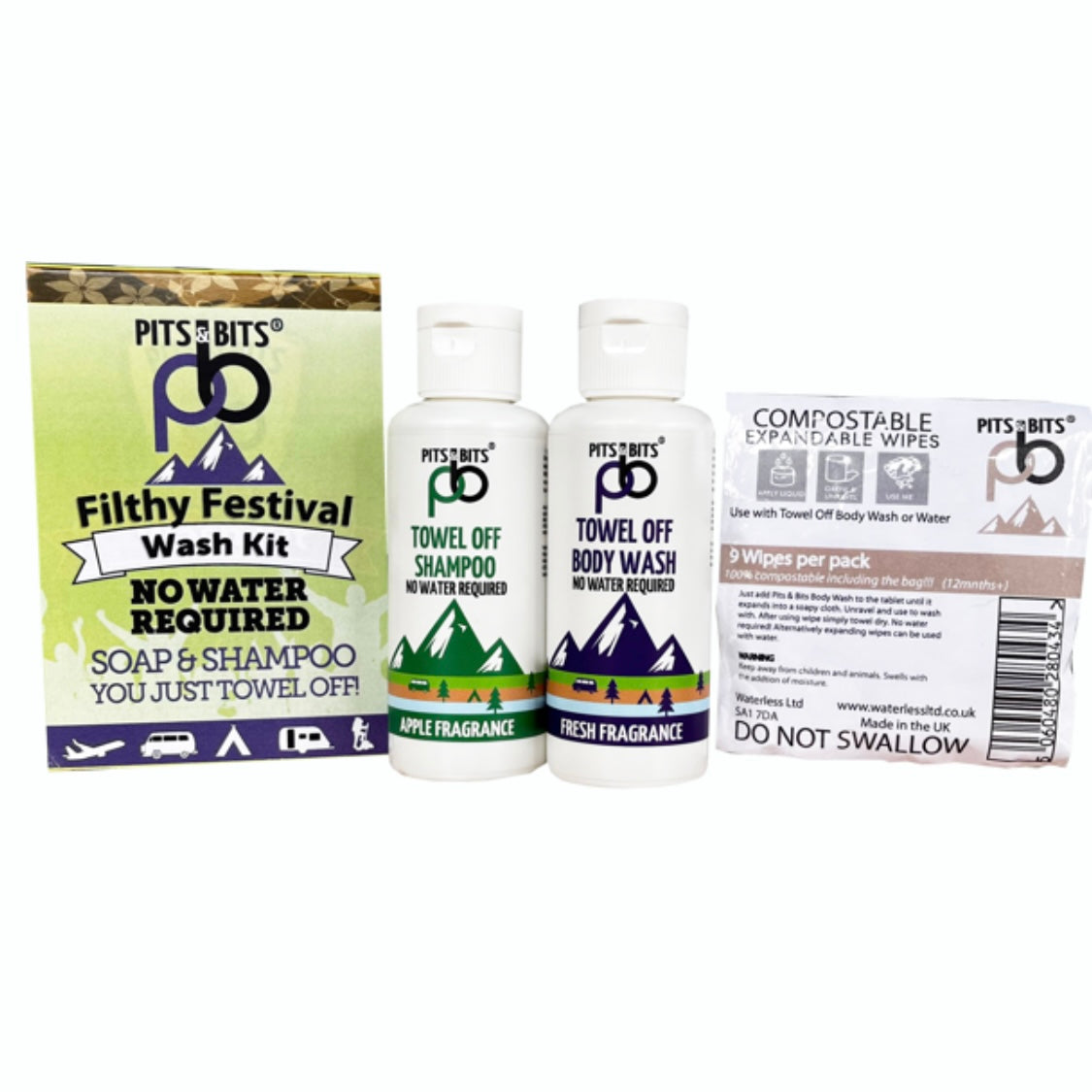 Pits & Bits Filthy festival wash kit
